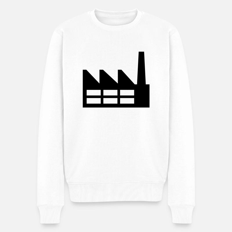 Fabrik - Männer Premium Bio Pullover - Weiß