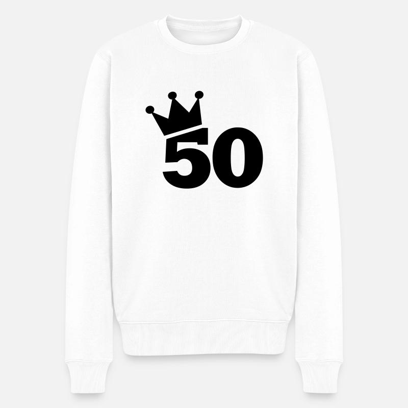 50 - Pull Premium bio Homme - blanc