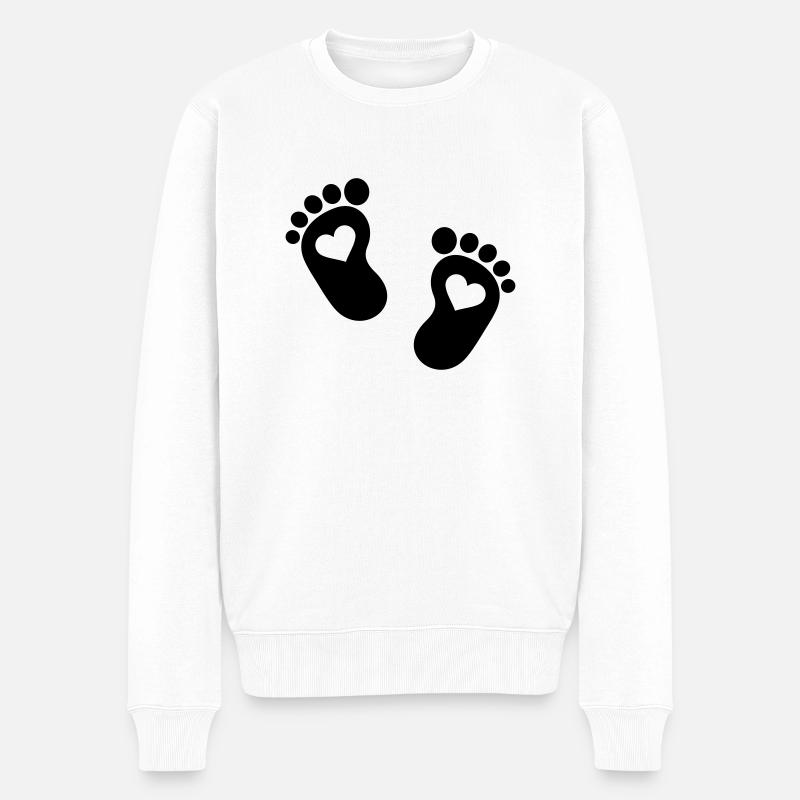 Baby - Männer Premium Bio Pullover - Weiß