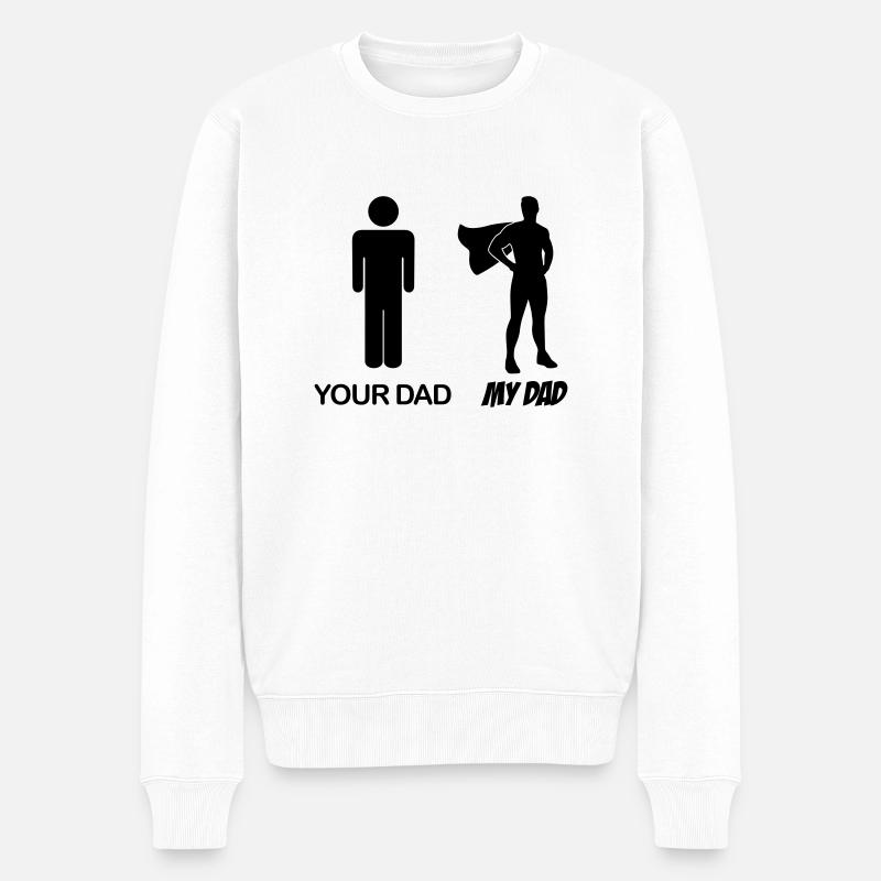 Votre papa papa - mon père - - mon père - Pull Premium bio Homme - blanc
