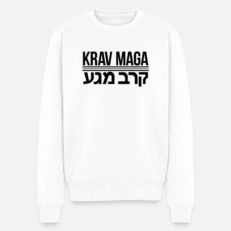krav maga - Männer Premium Bio Pullover - Weiß