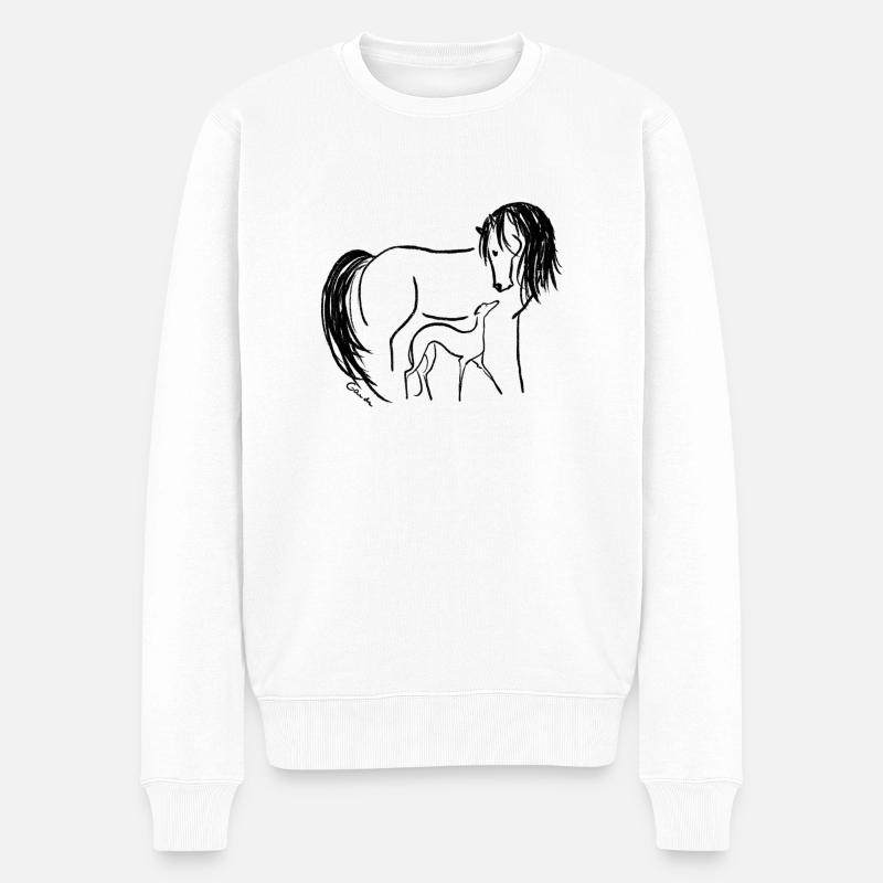 amitié - Pull Premium bio Homme - blanc