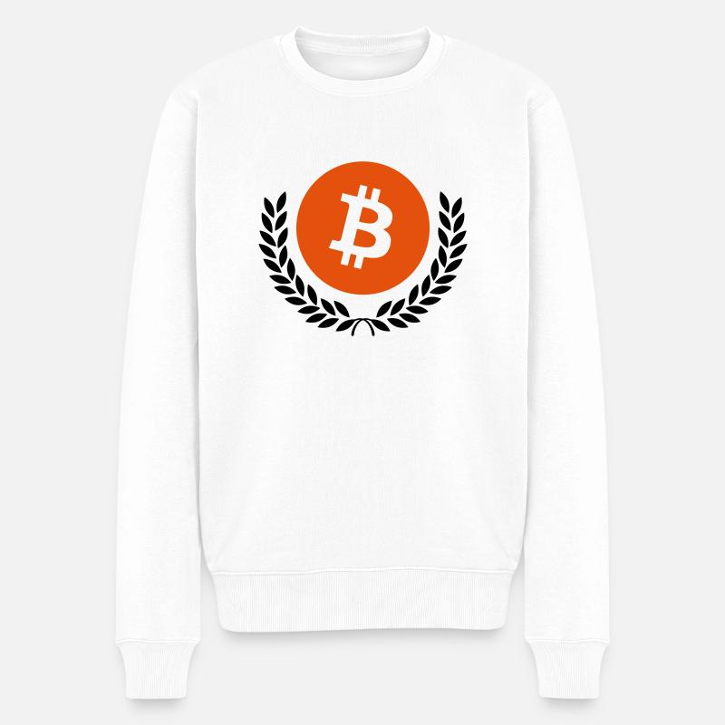 bitcoin - Männer Premium Bio Pullover - Weiß
