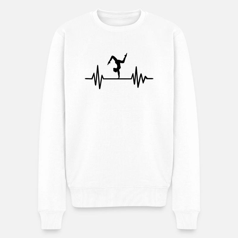 Gymnastique - Pull Premium bio Homme - blanc