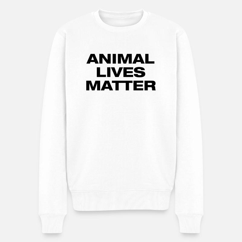 animal lives matter - Männer Premium Bio Pullover - Weiß