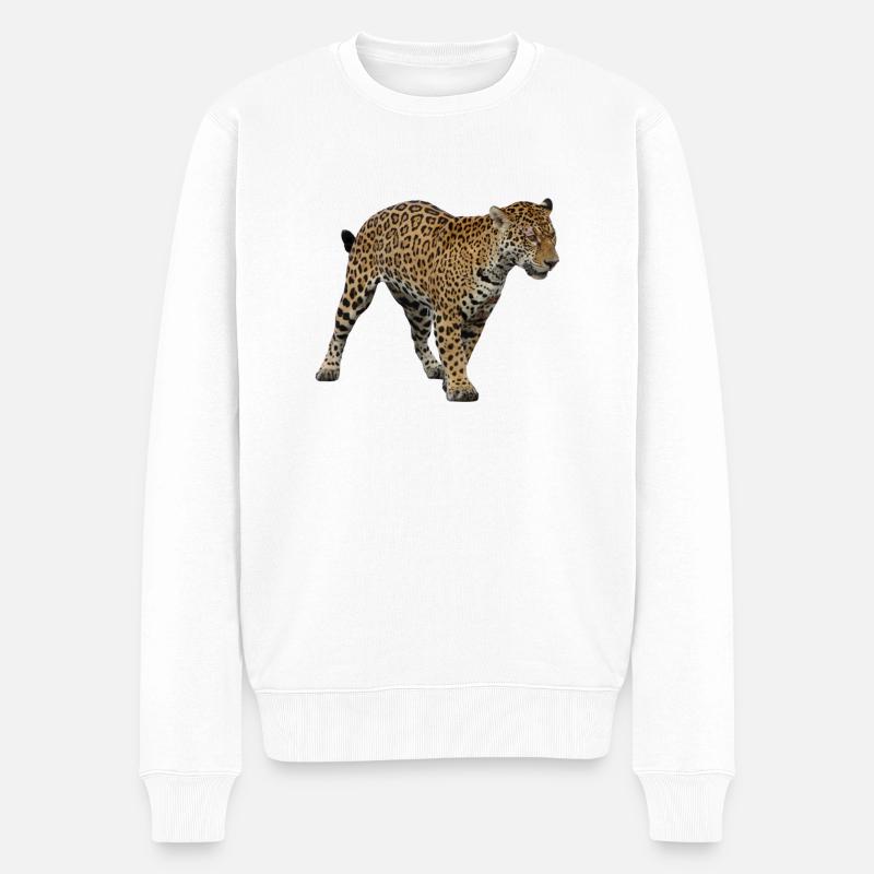 Jaguar 2 - Männer Premium Bio Pullover - Weiß