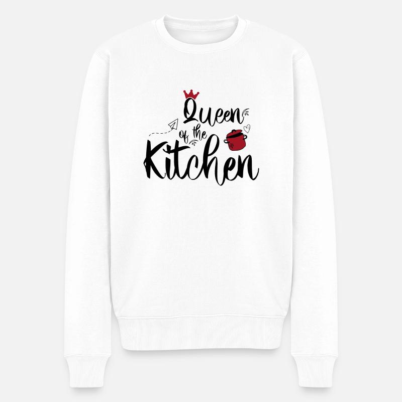 Queen of the Kitchen - Männer Premium Bio Pullover - Weiß