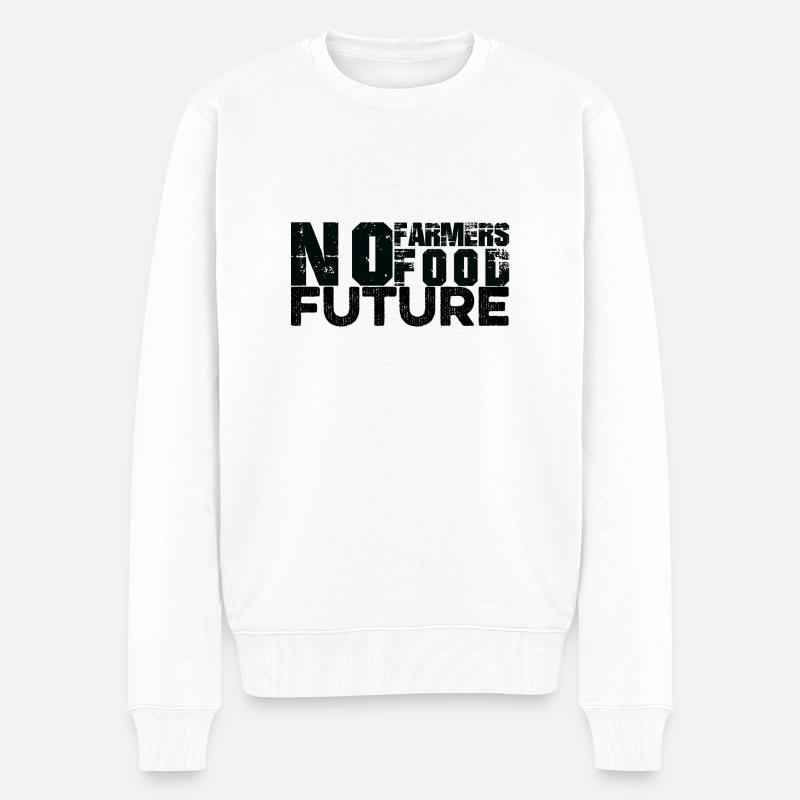 pas d'agriculteurs pas de nourriture pas d'avenir - Pull Premium bio Homme - blanc