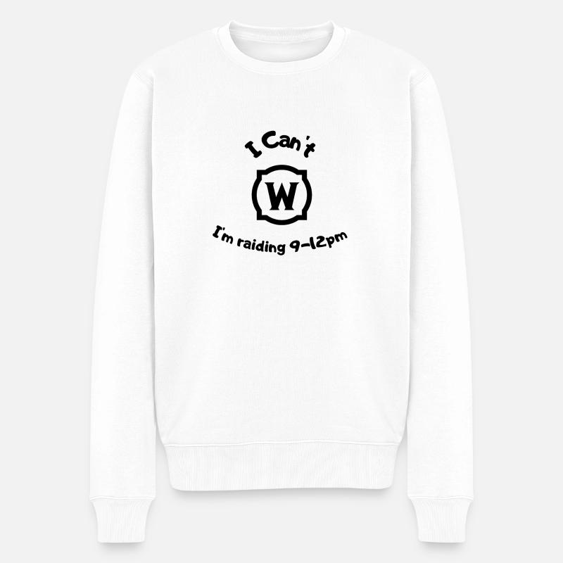 I Can't i'm raiding - Pull Premium bio Homme - blanc