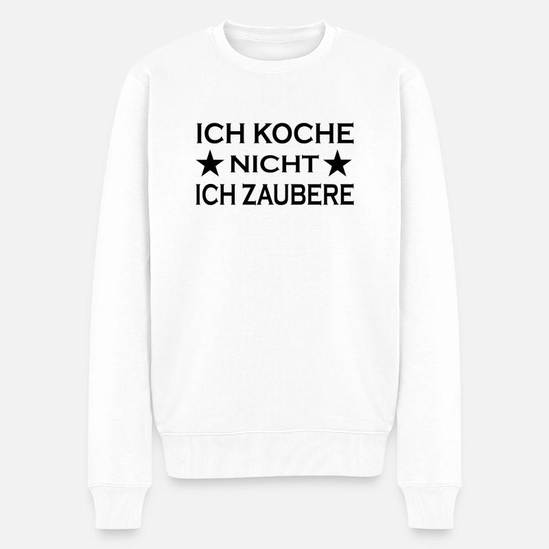 Koch kochen backen - Männer Premium Bio Pullover - Weiß