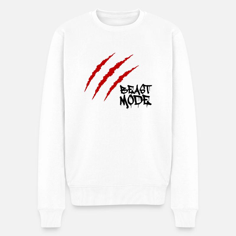 Scars Beast - Männer Premium Bio Pullover - Weiß