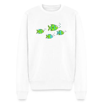 Fish Water Sea Graffiti Dessin des enfants Nature - Pull Premium bio Homme - blanc - Devant - Thijin (182cm)