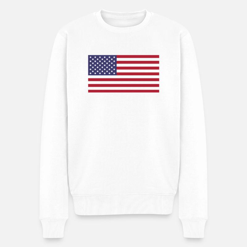 USFlag - Pull Premium bio Homme - blanc