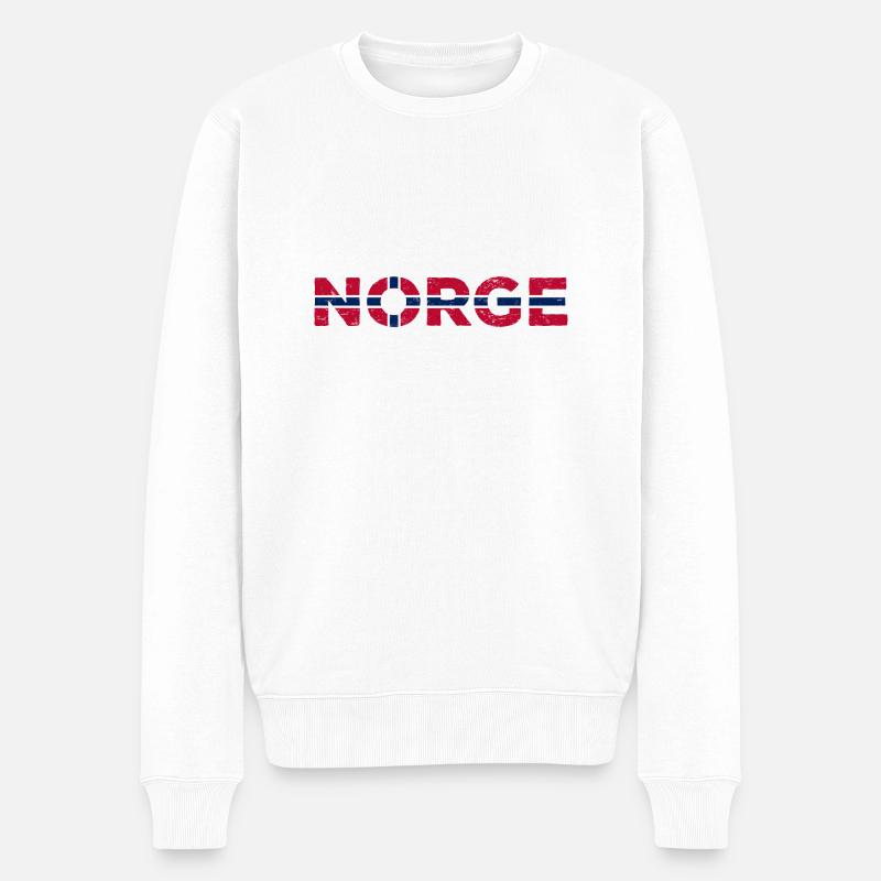 Norvège norge - Pull Premium bio Homme - blanc
