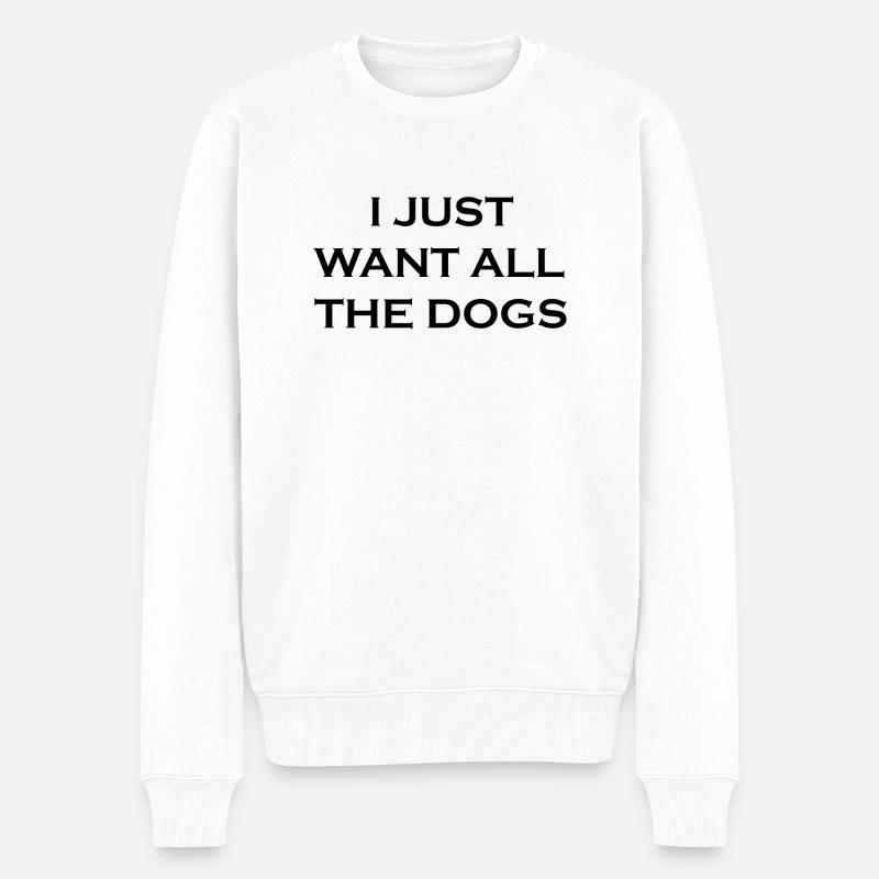 Hund Dog - Männer Premium Bio Pullover - Weiß