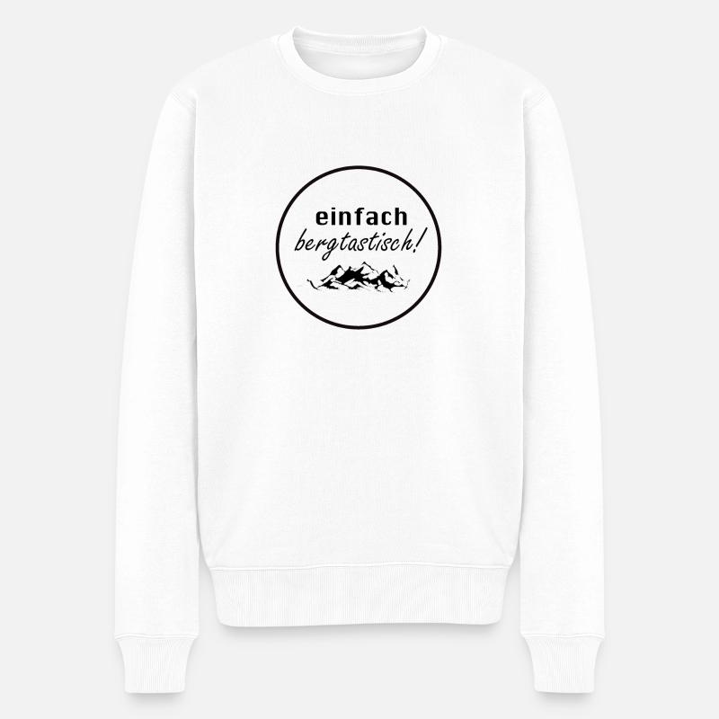 bergtastisch! - Männer Premium Bio Pullover - Weiß