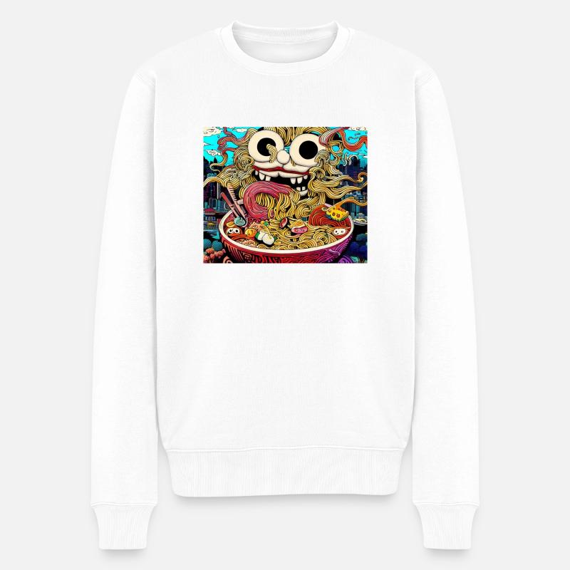 Ramen Japanisch - Männer Premium Bio Pullover - Weiß