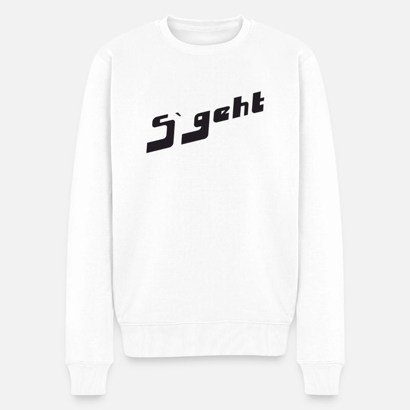 Geht - Männer Premium Bio Pullover - Weiß