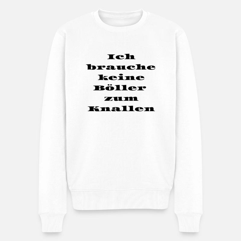 Silvester - Männer Premium Bio Pullover - Weiß