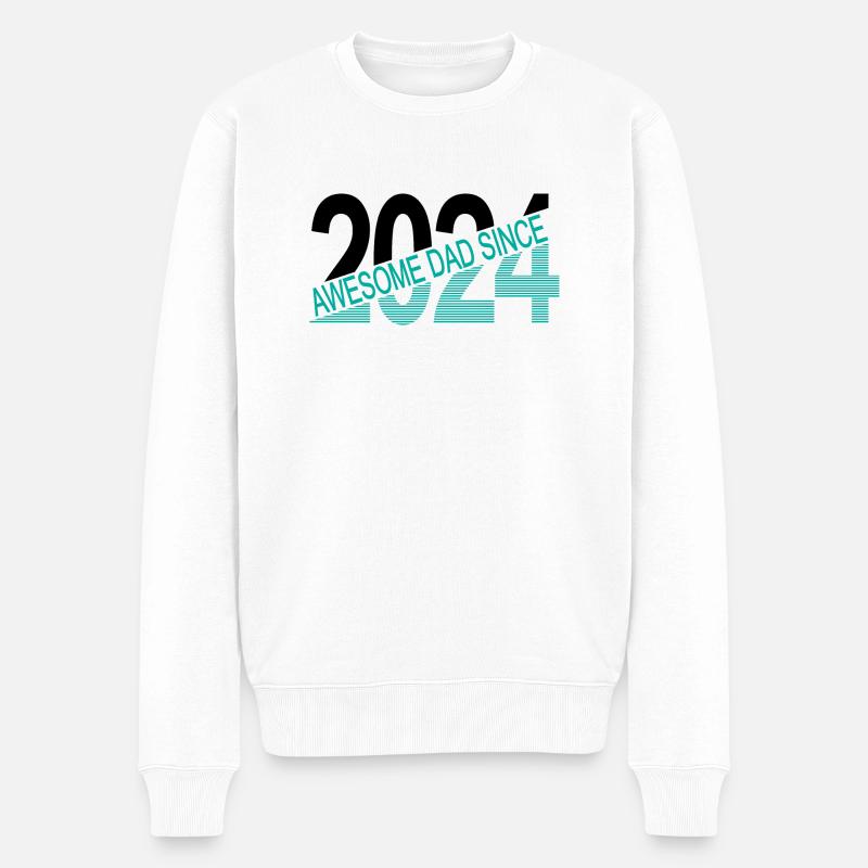 Papa génial depuis 2024 - Pull Premium bio Homme - blanc