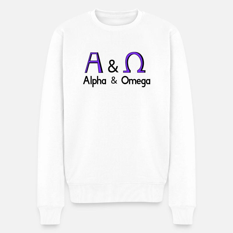 Alpha et Oméga - Pull Premium bio Homme - blanc