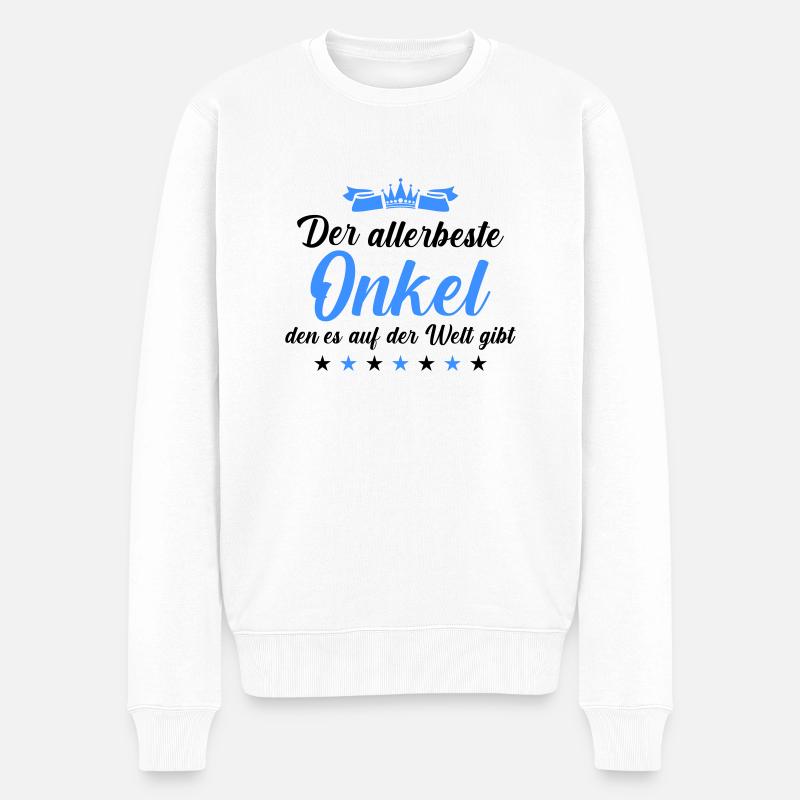 bester onkel - Männer Premium Bio Pullover - Weiß