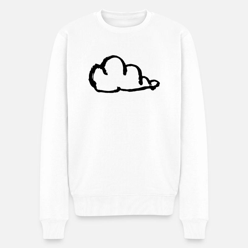 wolke - Männer Premium Bio Pullover - Weiß
