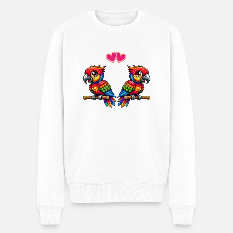 L’amour du perroquet - Pull Premium bio Homme - blanc
