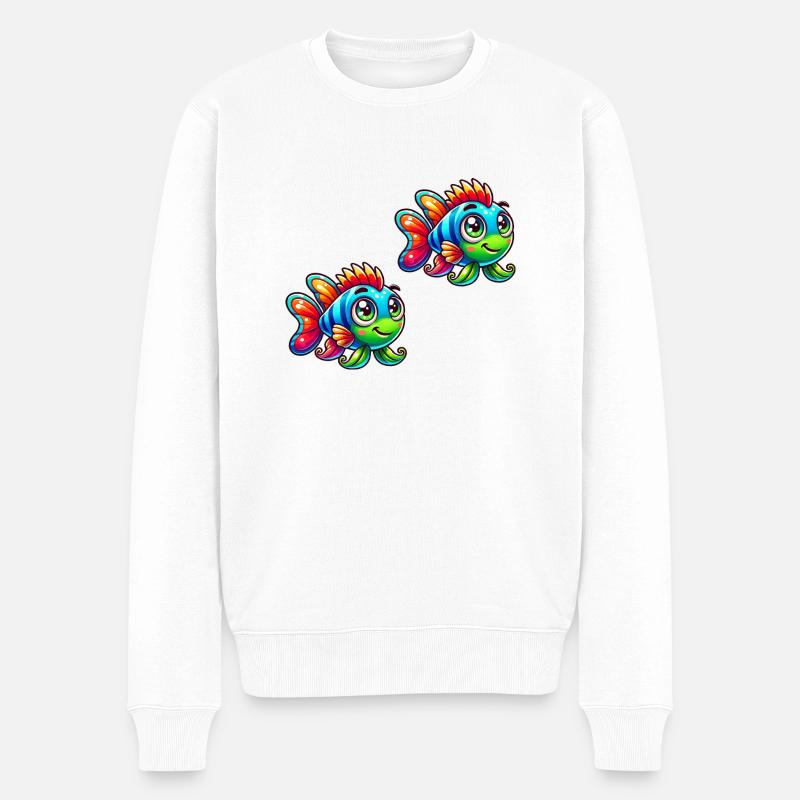 Bande dessinée Poisson 2 - Pull Premium bio Homme - blanc