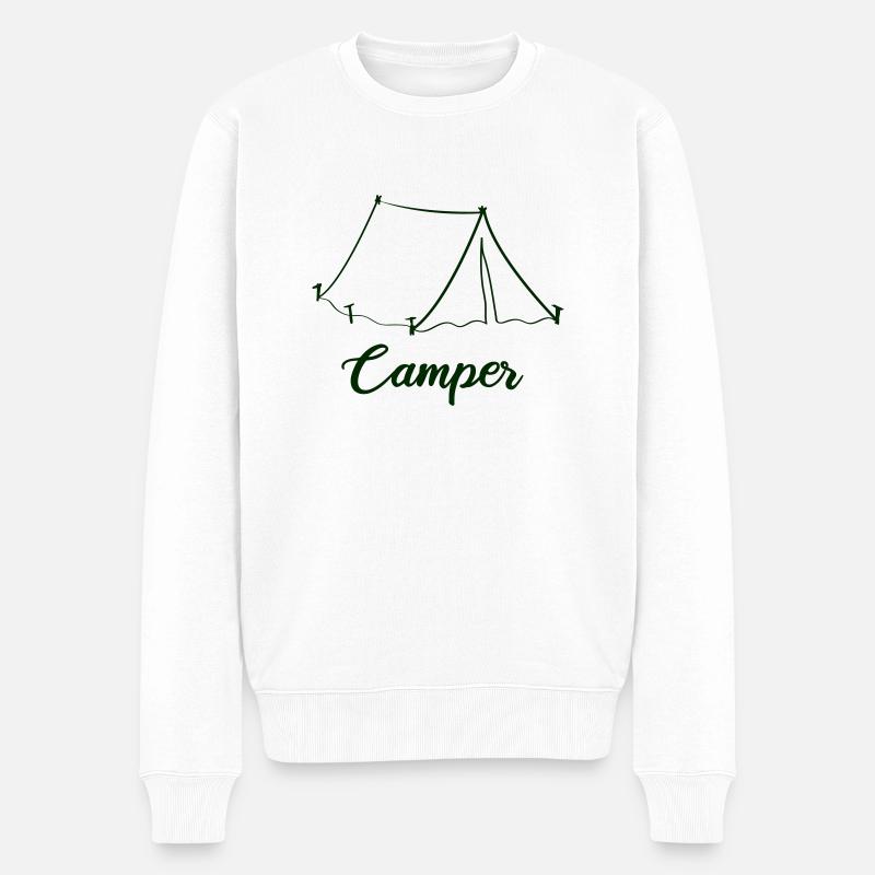 zelt - Männer Premium Bio Pullover - Weiß