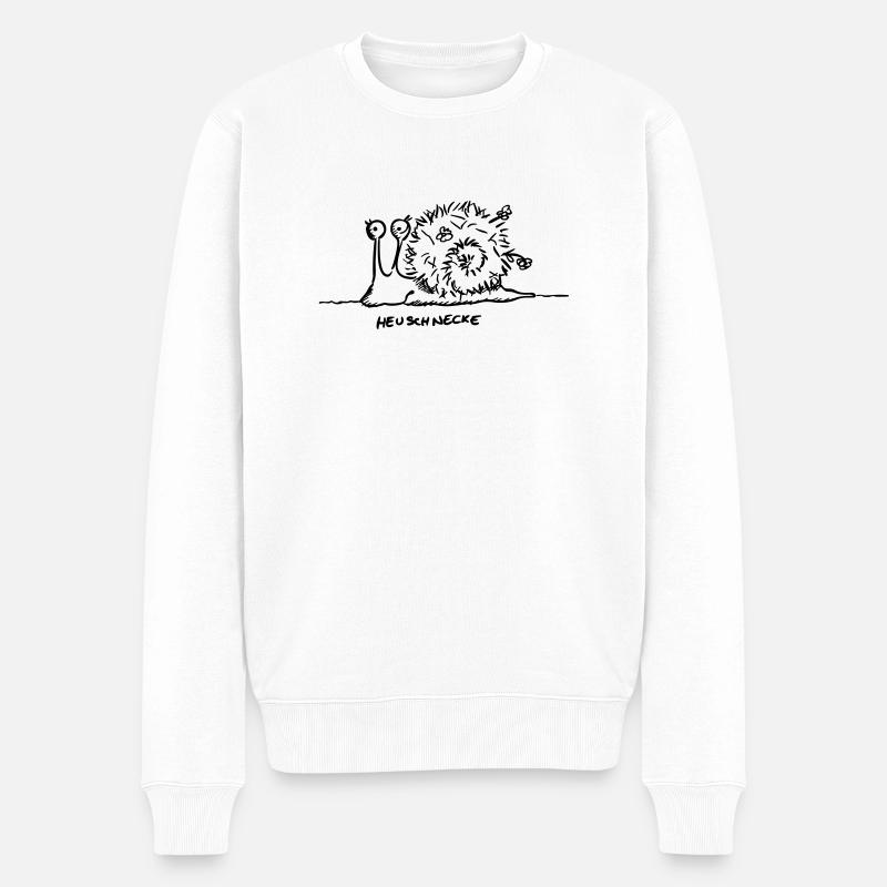 Heuschnecke - Männer Premium Bio Pullover - Weiß