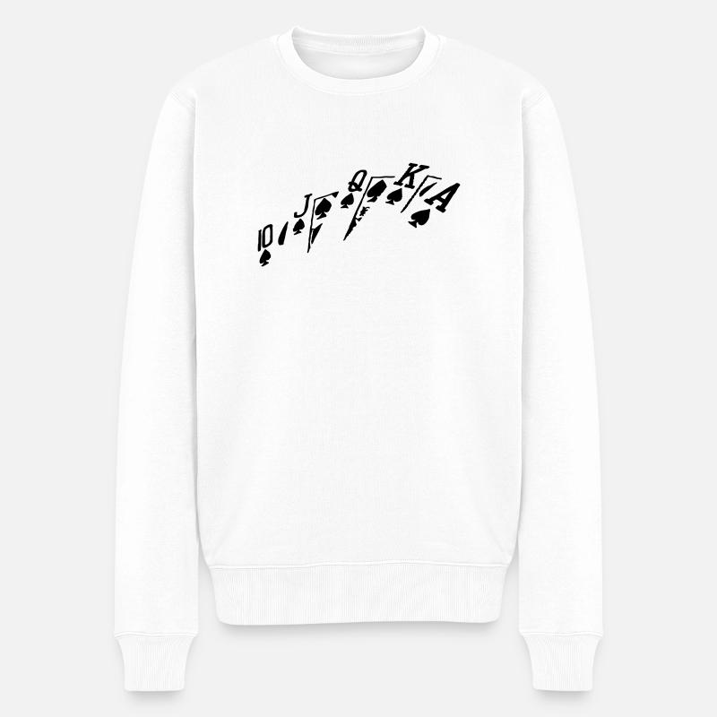 poker_02 - Pull Premium bio Homme - blanc