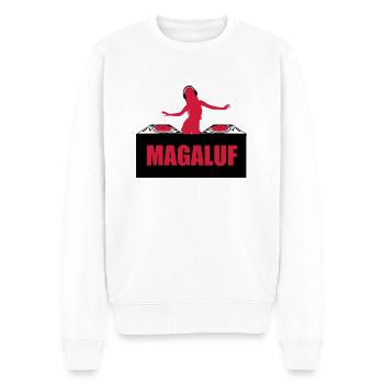 DJ Girl Sexy Magaluf Mallorca 2014 - Männer Premium Bio Pullover - Weiß - Vorne - Thijin (182cm)