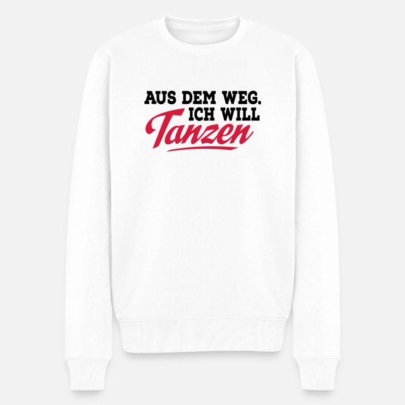 tanzen - Männer Premium Bio Pullover - Weiß