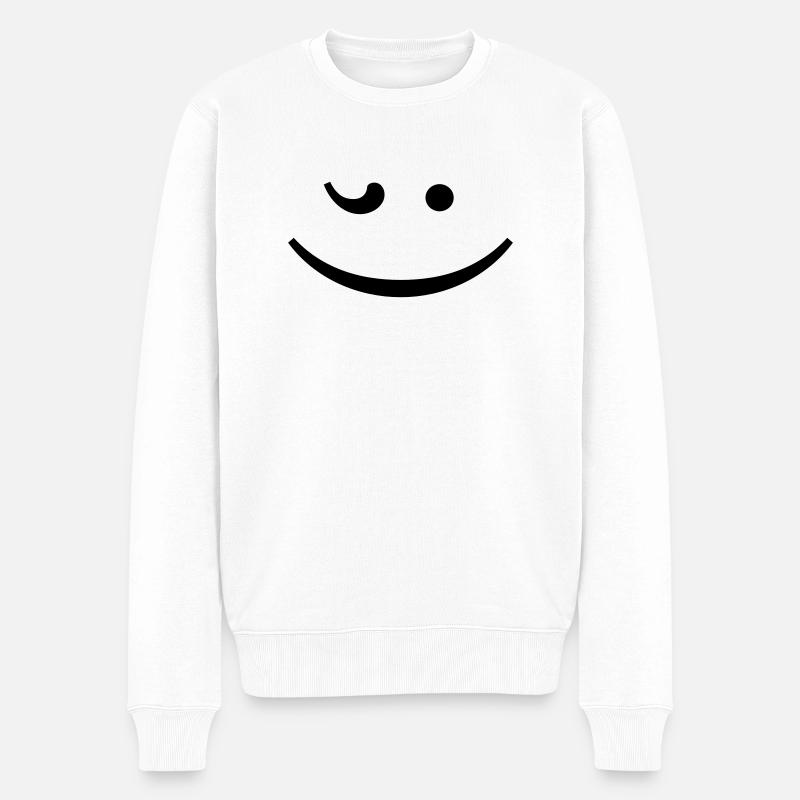 smile ;) - Pull Premium bio Homme - blanc