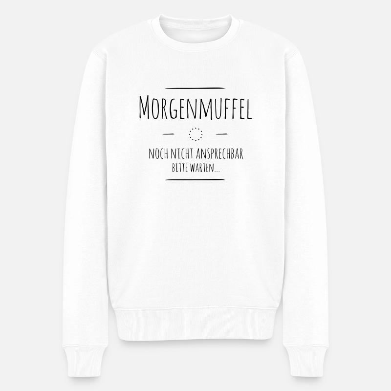 Morgenmuffel - Männer Premium Bio Pullover - Weiß