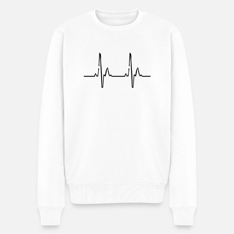puls - Männer Premium Bio Pullover - Weiß