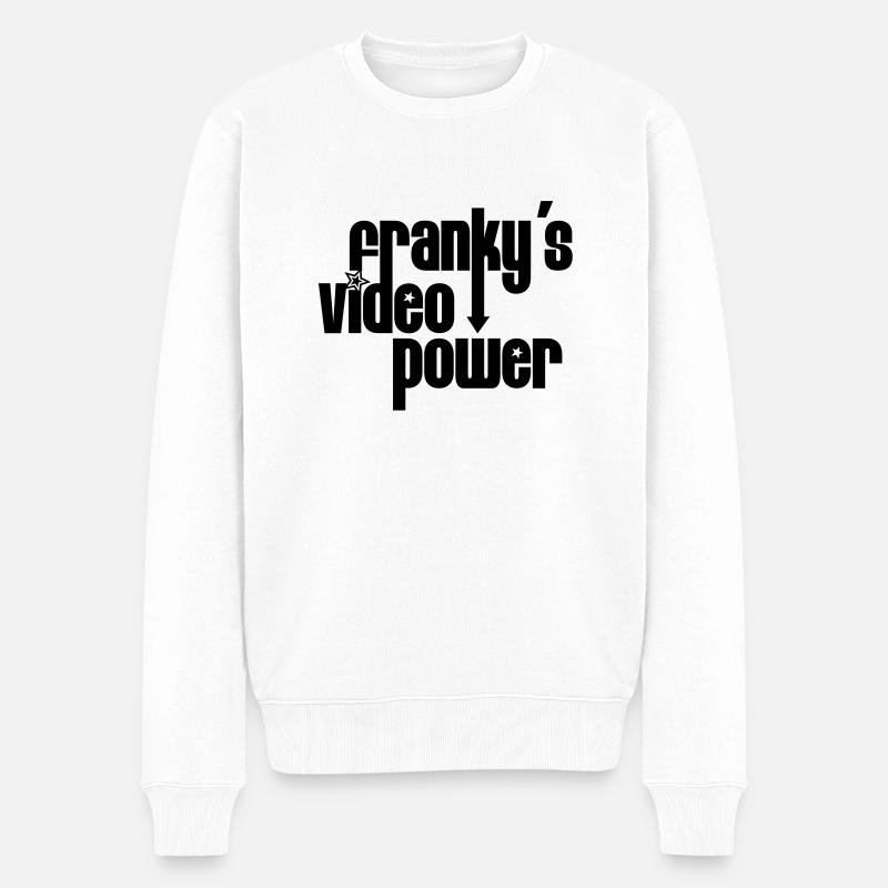 Power Video Franky - Pull Premium bio Homme - blanc