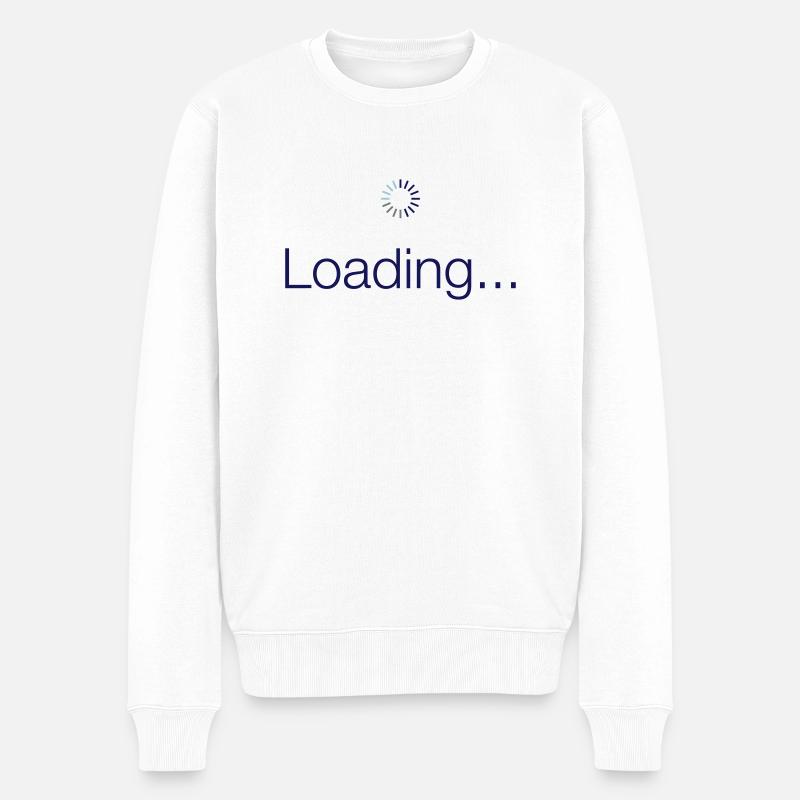 Loading - Männer Premium Bio Pullover - Weiß