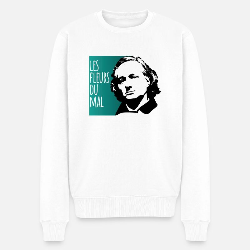 Les Fleurs - Männer Premium Bio Pullover - Weiß