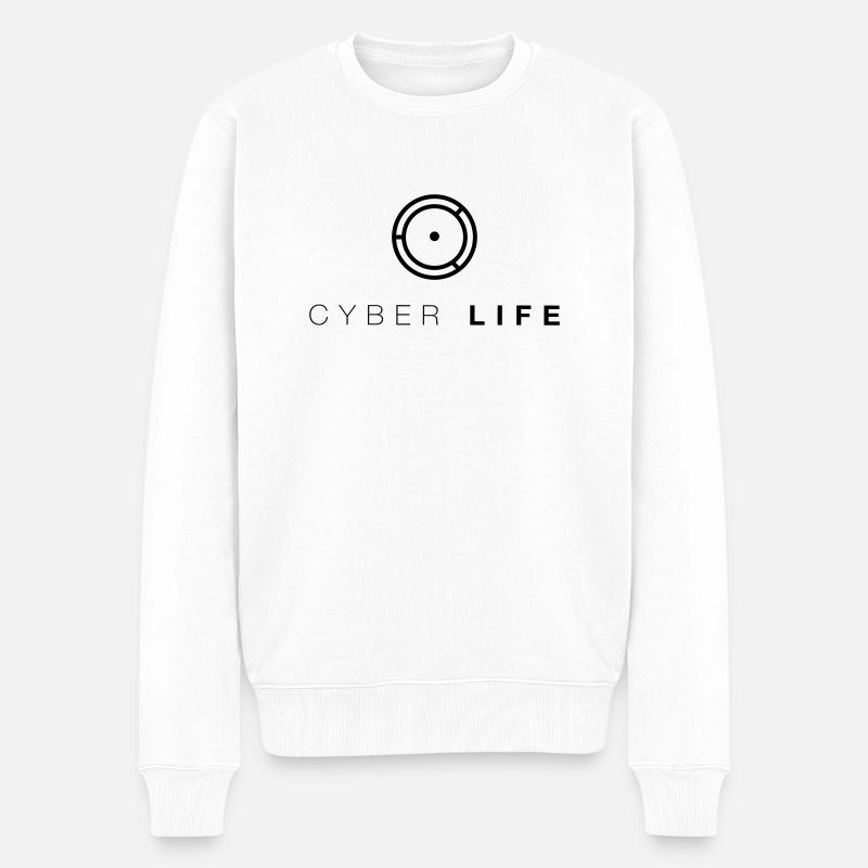 CYBERLIFE_Android - Männer Premium Bio Pullover - Weiß