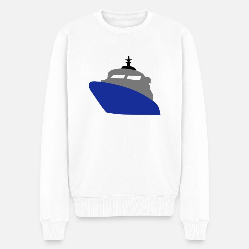 schiff - Männer Premium Bio Pullover - Weiß