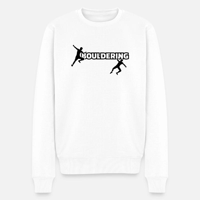 Bouldering - Pull Premium bio Homme - blanc
