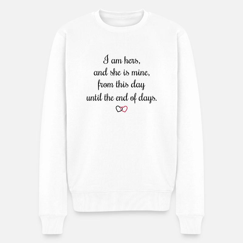 Serment romantique I am hers - Pull Premium bio Homme - blanc