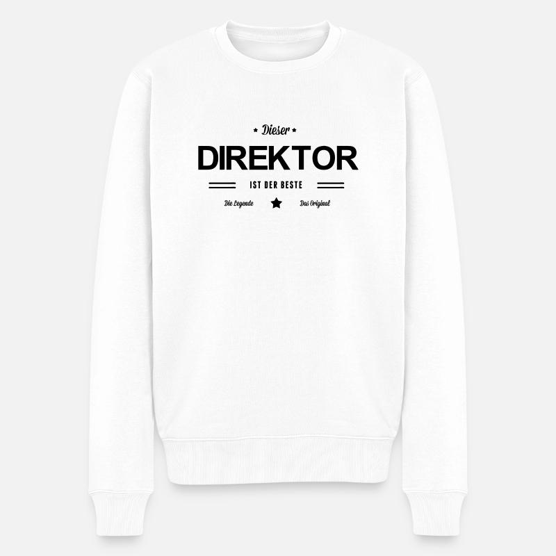Bester Direktor - Männer Premium Bio Pullover - Weiß