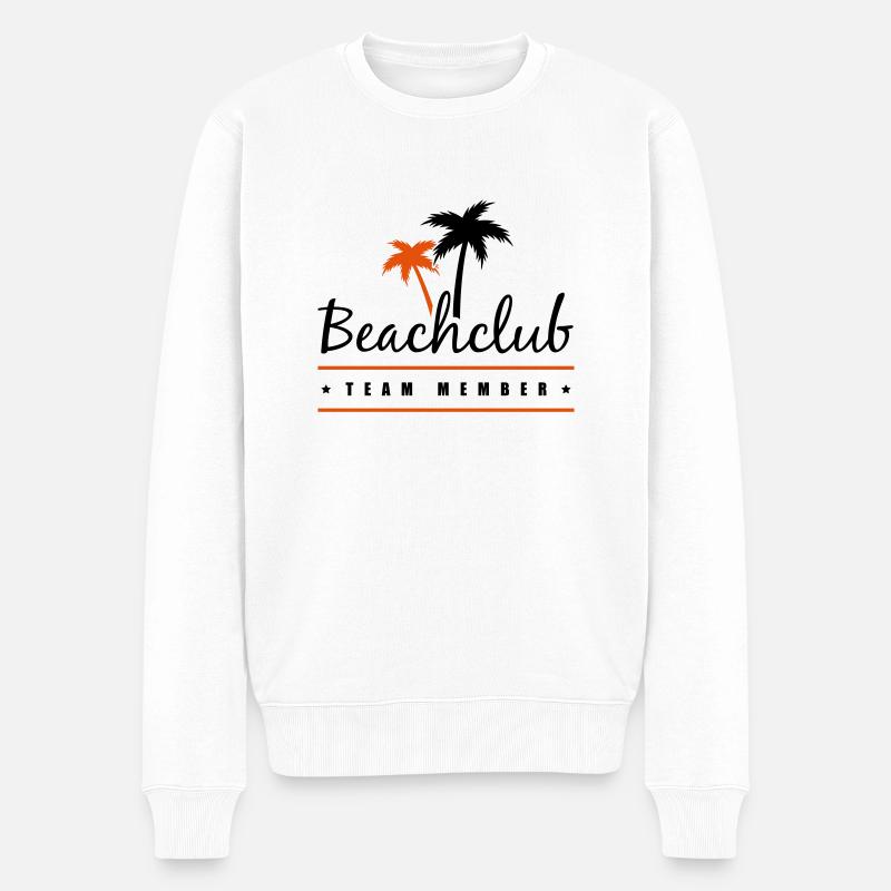 beachclub team member - Männer Premium Bio Pullover - Weiß