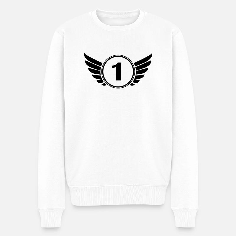 wappen_1 - Männer Premium Bio Pullover - Weiß