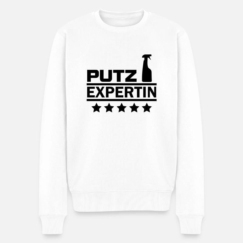 putz expertin - Männer Premium Bio Pullover - Weiß