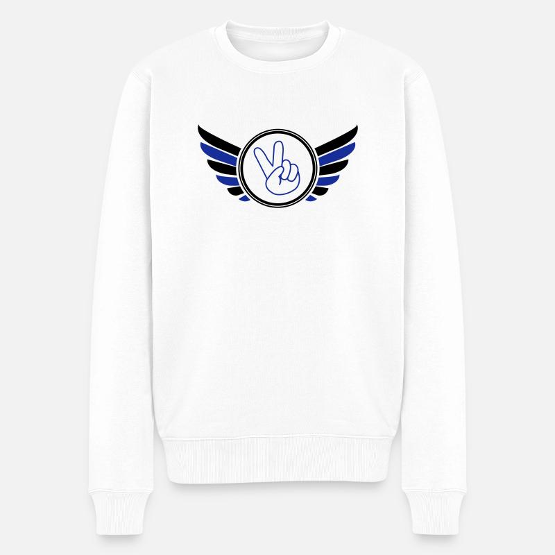 wappen_peace_02 - Pull Premium bio Homme - blanc