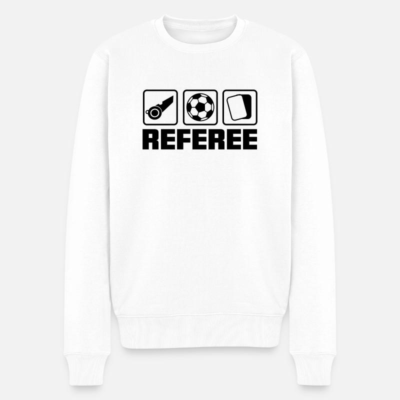 Schiedsrichter - Männer Premium Bio Pullover - Weiß